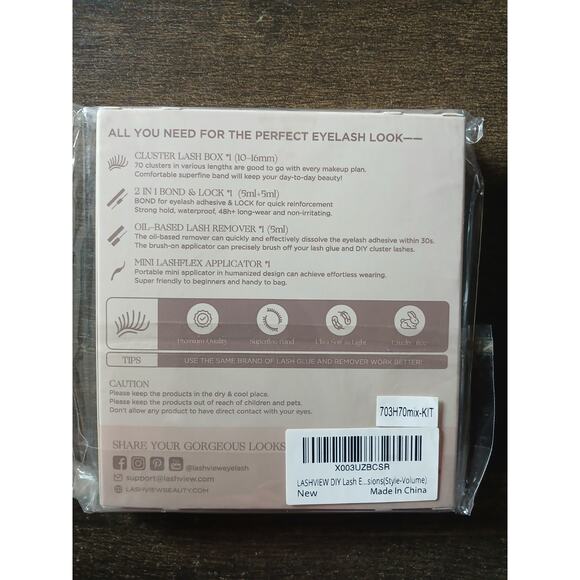 DIY Eyelash Extension Kit Bundle w/ Glue & Remover – CALAILIS & LASHVIEW - Picture 6 of 6